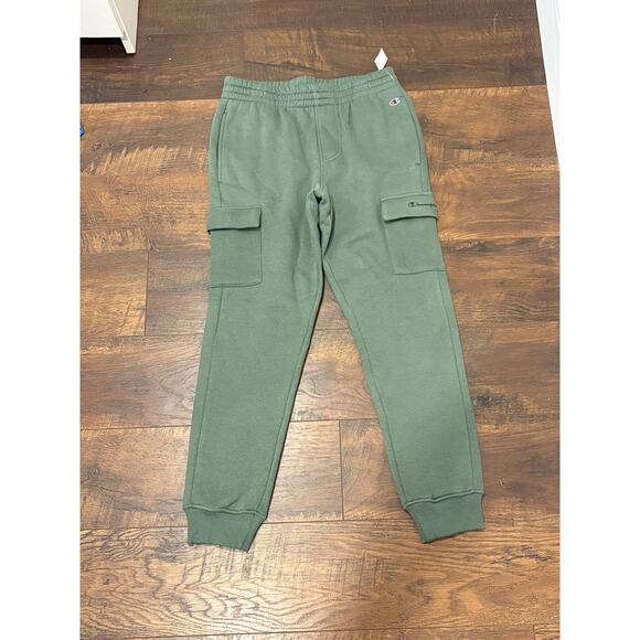 Champion Sweatpants Boys Size Large 12 NWT Forest Green Lots of Pockets - Picture 2 of 4